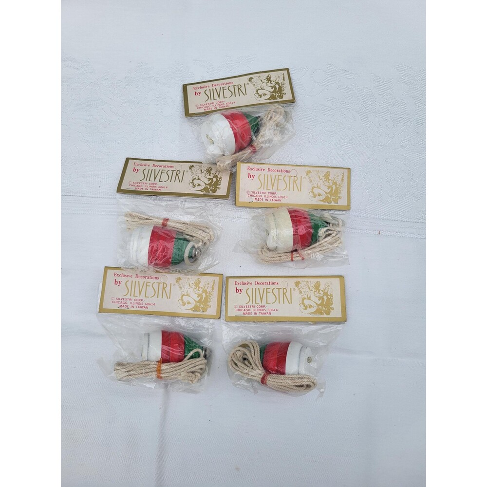 Vintage Silvestri Christmas Wood Spinning String Top Ornament 1970s Lazarus Toy